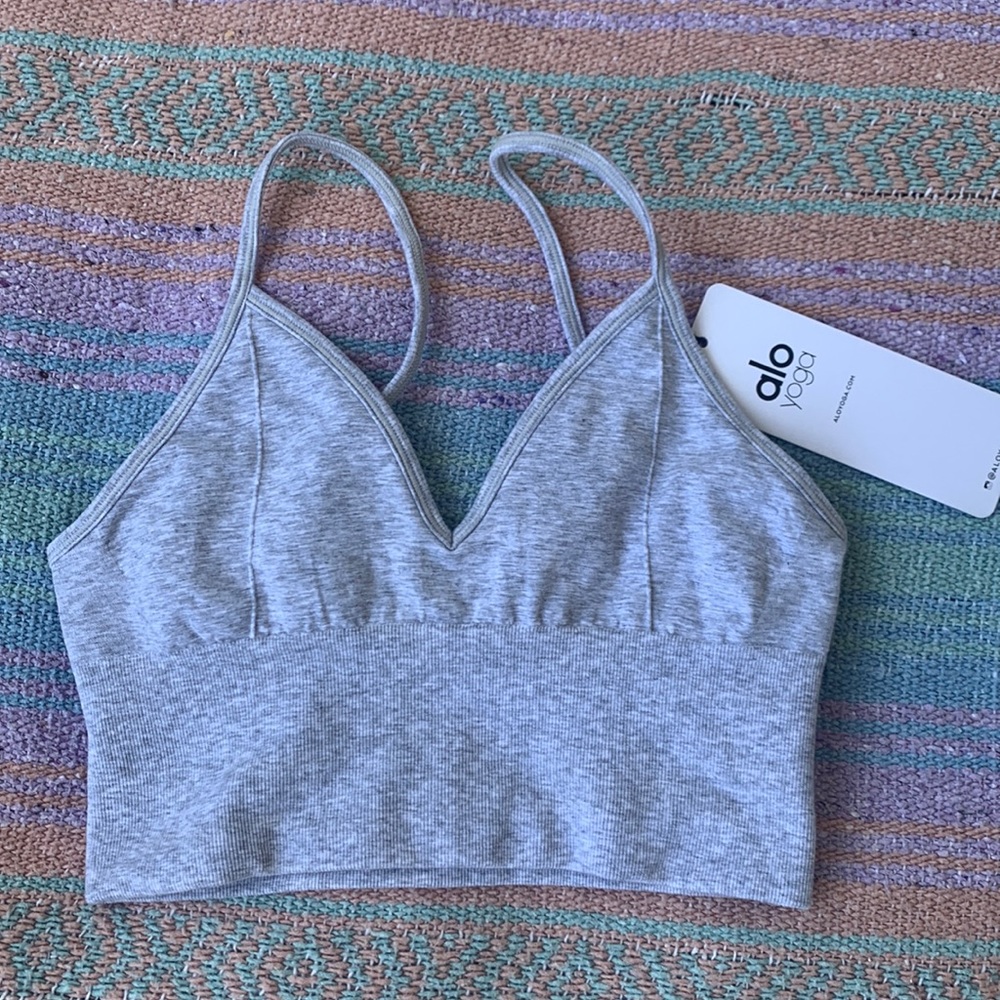 Alo Yoga Delight Bralette Dove Gray NWOT
